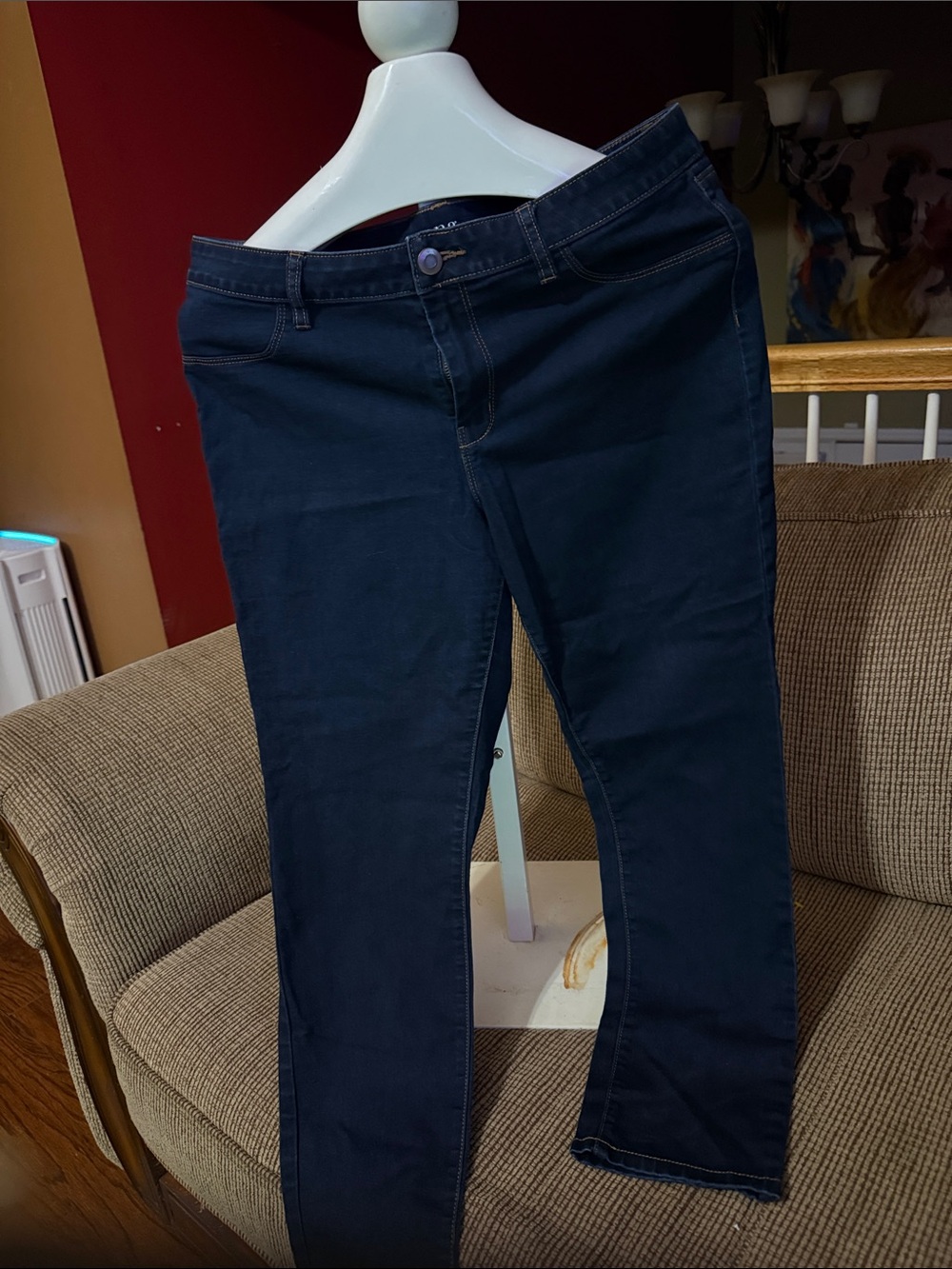 a.n.a Women's Navy Stretch Jeggings